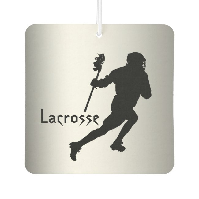 Lacrosse Sports Silver and Black Air Freshener