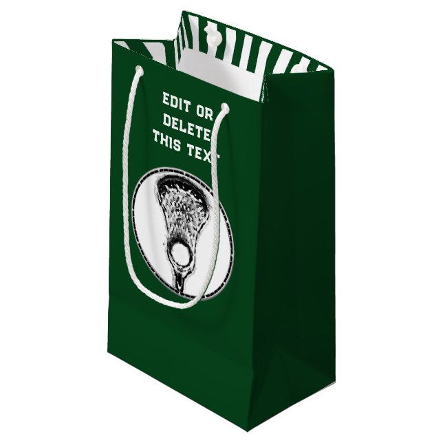 Lacrosse Sports Small Gift Bag (Front Angled)