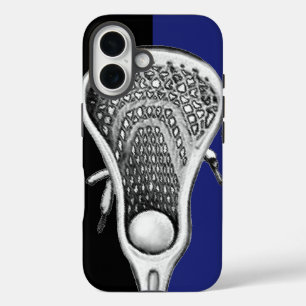 Lacrosse Sports Team Blue iPhone 16 Case