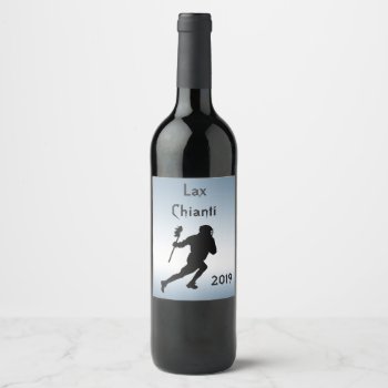 Lacrosse Sports Wine Blue Label by Bebops at Zazzle