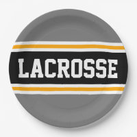 LACROSSE Sporty Gray Black Orange Racing Stripes