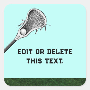 Lacrosse Square Sticker
