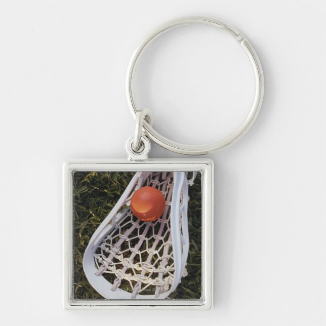 Lacrosse Stick and Ball Keychain (Front)