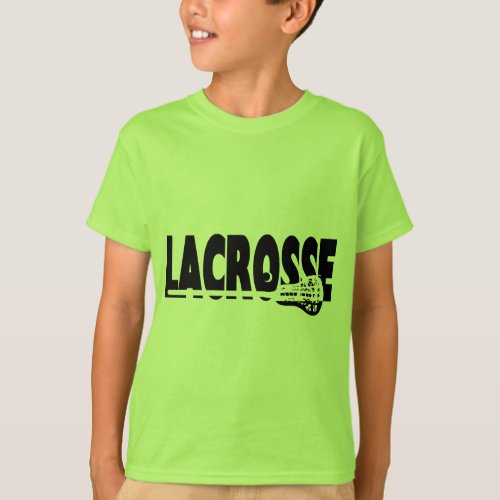 Lacrosse Stick Black and White T_Shirt