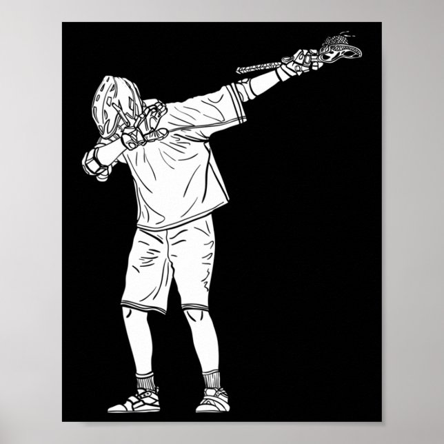 Lacrosse Stick Boy Dabbing Youth Dab Dance  Poster (Front)