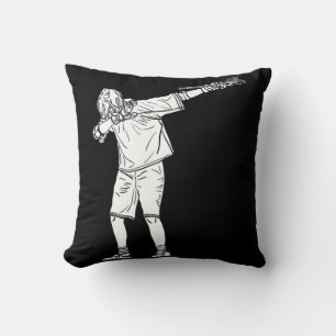 Lacrosse Stick Boy Dabbing Youth Dab Dance  Throw Pillow