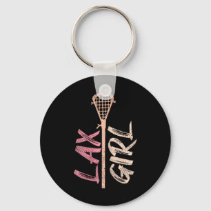 Lacrosse Stick Lax Girl Player Mom Goalie Wife Wom Keychain