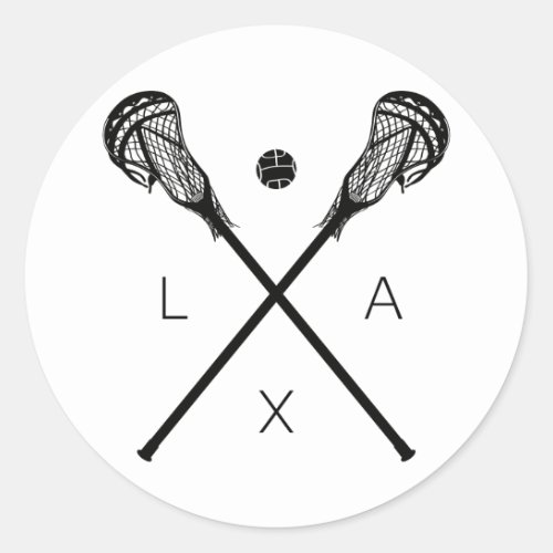 Lacrosse Sticks and Ball Classic Round Sticker