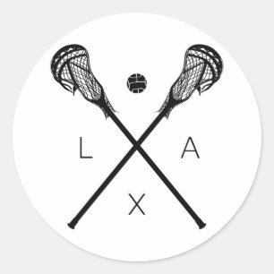 Lacrosse Sticks and Ball Classic Round Sticker