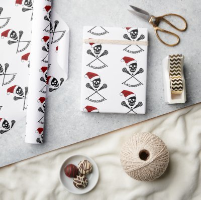  Lacrosse Sticks Christmas  Wrapping Paper