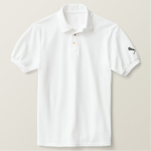 Lacrosse Sticks Crossed Embroidered Shirt Sleeve