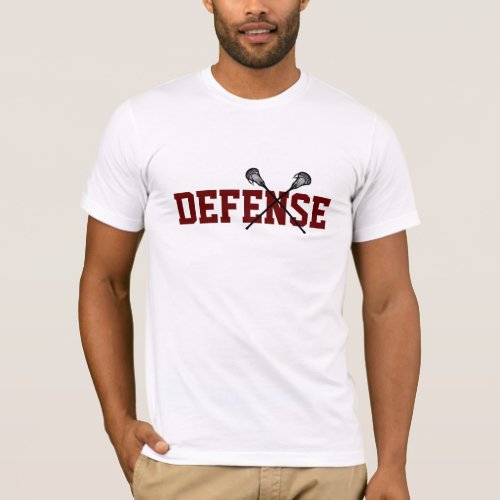 Lacrosse Sticks Defense Player Team Colors  T_Shirt