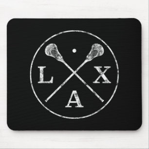 Lacrosse Sticks Emblem I Tee for LAX Players and Mouse Pad
