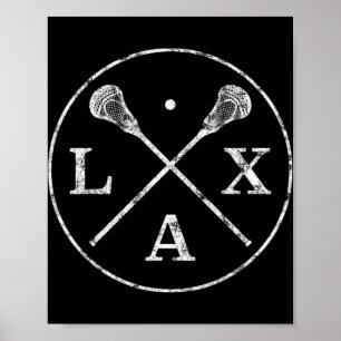 Lacrosse Sticks Emblem I Tee for LAX Players and Poster