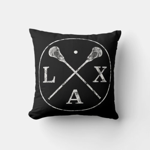 Lacrosse Sticks Emblem  I Tee for LAX Players and  Throw Pillow