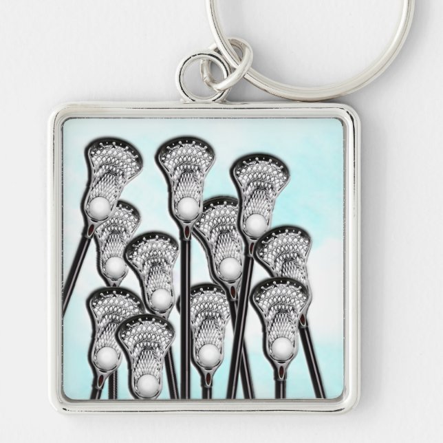 Lacrosse Sticks Keychain (Front)