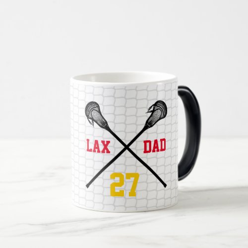 Lacrosse Sticks LAX DAD Player Number Net Fan Club Magic Mug