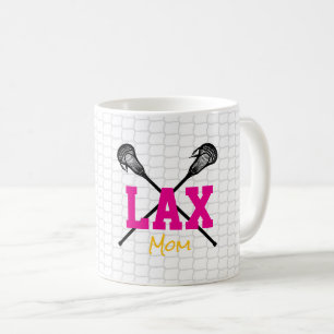 Lacrosse Sticks Net Team Colors Lax MOM Sports Coffee Mug