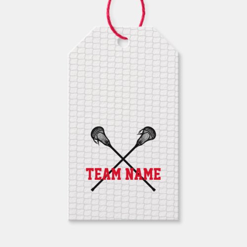 Lacrosse Sticks Net Team Name Color Sports Players Gift Tags