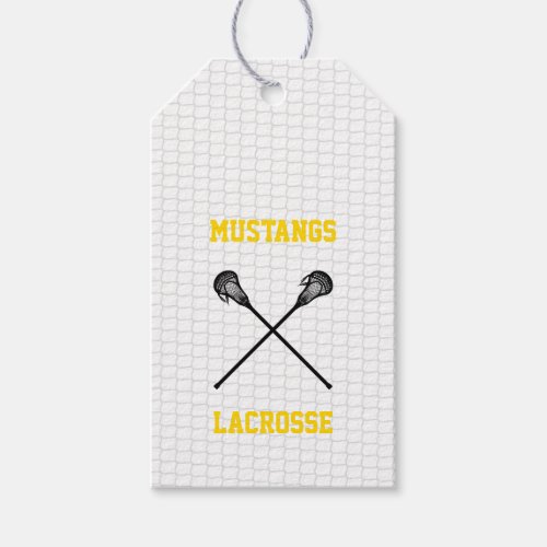 Lacrosse Sticks Net Team Name Colors Sports Gift Tags