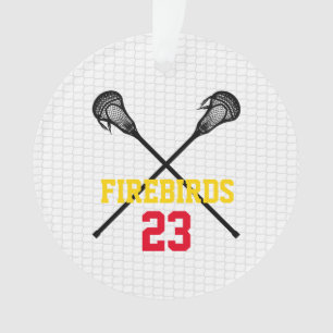 Lacrosse Sticks Net Team Name Player Number Photo  Ornament