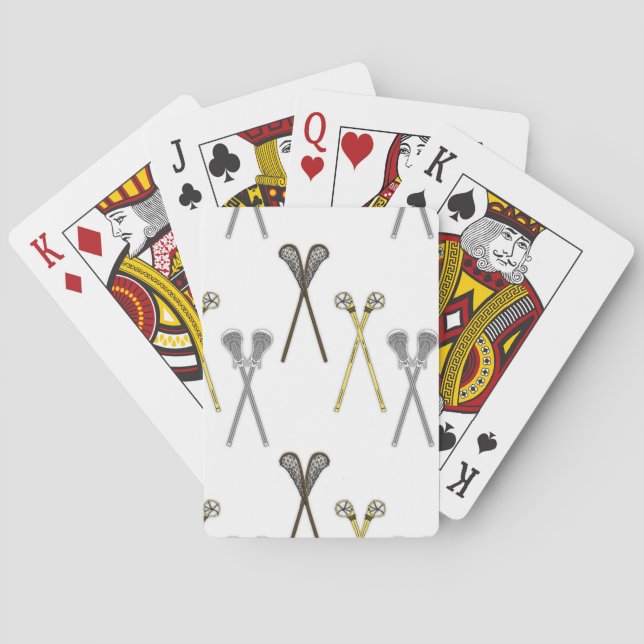 Lacrosse Sticks Poker Cards (Back)