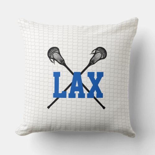 Lacrosse Sticks Sports Team Colors LAX Teen Decor Throw Pillow