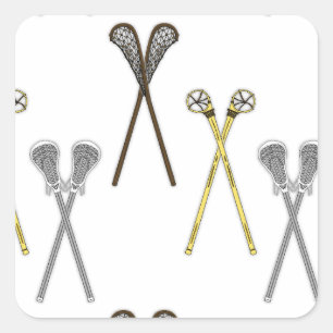 Lacrosse Sticks Square Sticker