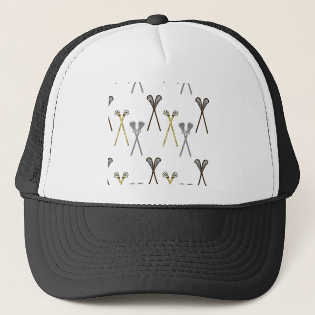 Lacrosse Sticks Trucker Hat (Front)
