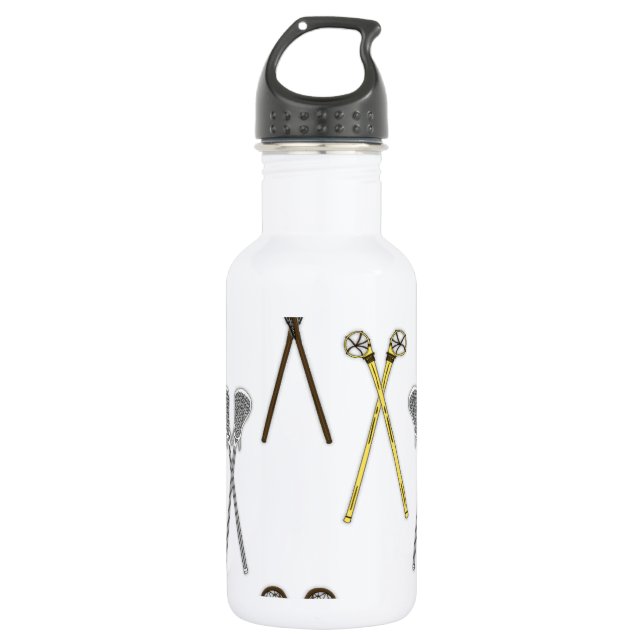 Lacrosse Sticks Water Bottle (Front)