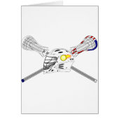 Lacrosse sticks with helmet (Front)