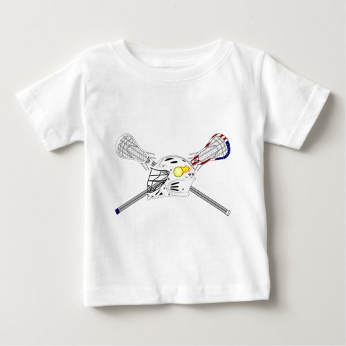 Lacrosse sticks with helmet baby T_Shirt