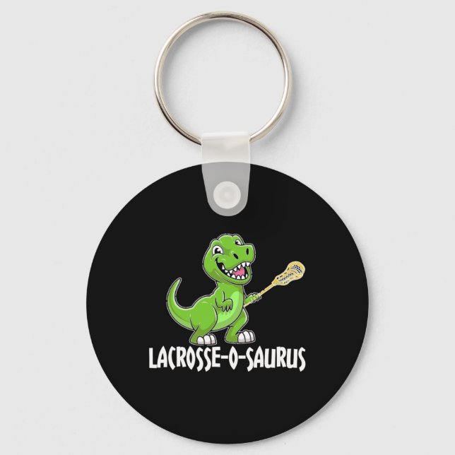 Lacrosse T-rex Dino Lacrosse Racket  Keychain (Front)