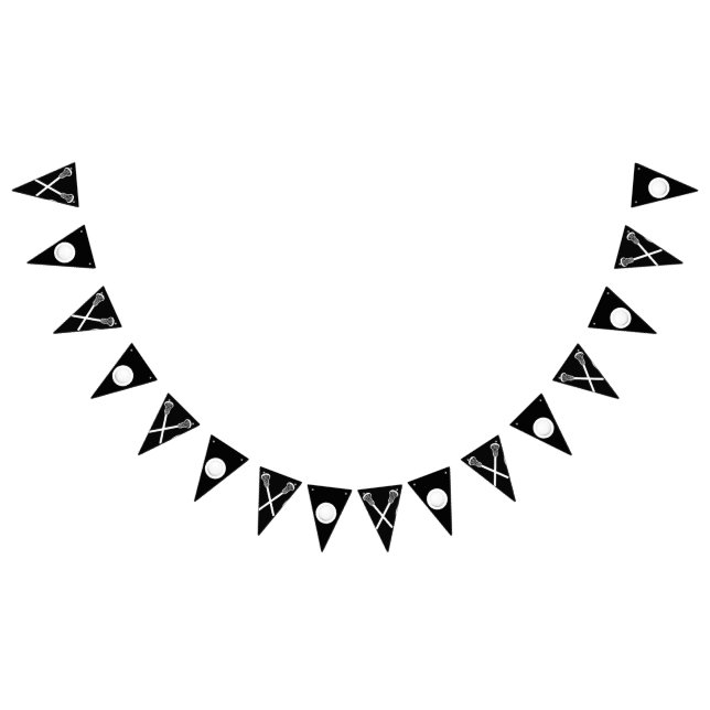 Lacrosse Team Black Bunting Flags (All)