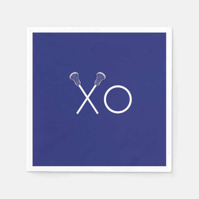 Lacrosse Team Blue Napkins (Front)
