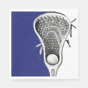 Lacrosse Team Blue Party Napkins