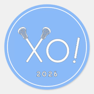 Lacrosse Team Classic Round Sticker