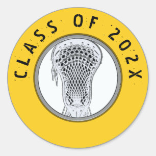 Lacrosse Team Classic Round Sticker