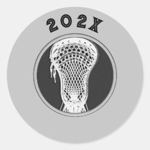 Lacrosse Team Classic Round Sticker