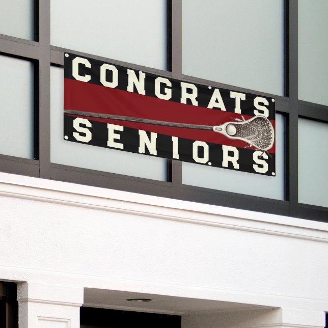Lacrosse Team Congrats Banner (Outside Building)