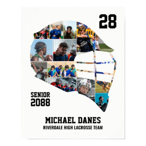 Lacrosse Team Custom Senior Night Photo Collage Poster