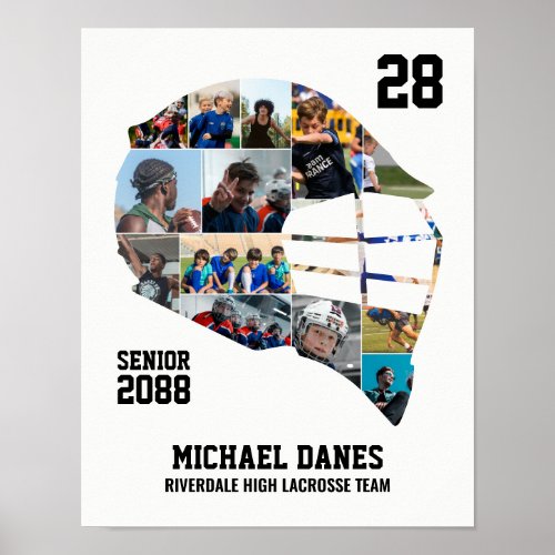Lacrosse Team Custom Senior Night Photo Collage