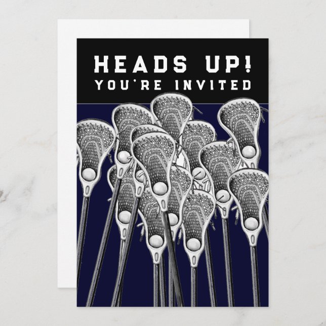 Lacrosse Team Event Invitations (Front/Back)
