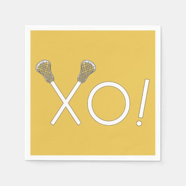 Lacrosse Team Gold Napkins (Front)