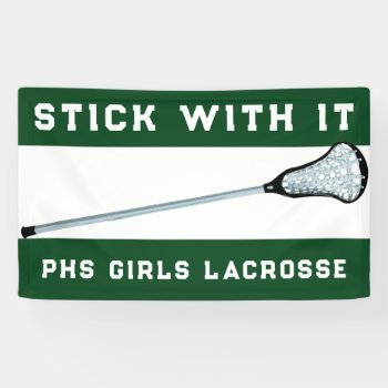 Lacrosse Team Green Banner by lacrosseshop at Zazzle