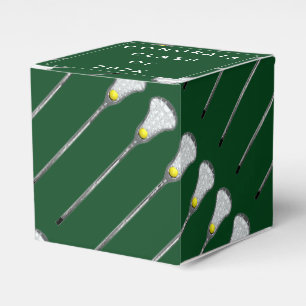 Lacrosse Team Green Favor Box
