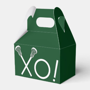 Lacrosse Team Green Favor Boxes