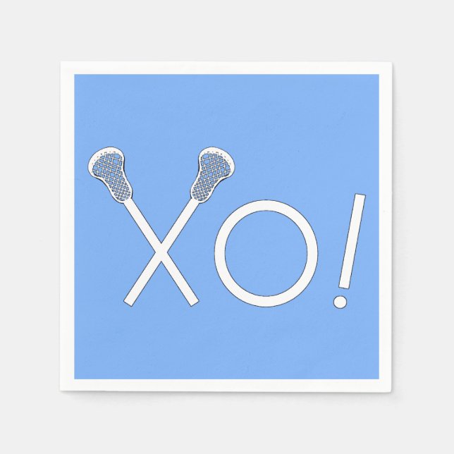 Lacrosse Team Light Blue Napkins (Front)