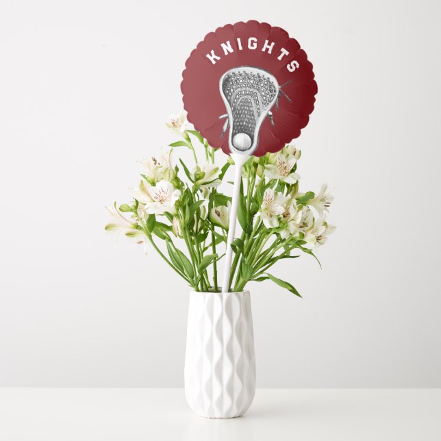 Lacrosse Team Maroon Balloon (Vase)