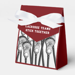 Lacrosse Team Maroon Favor Boxes